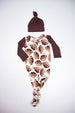 Tiny Tackle Knot Gown & Hat - NB