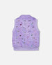 Faux Fur Zipped Vest Lavender