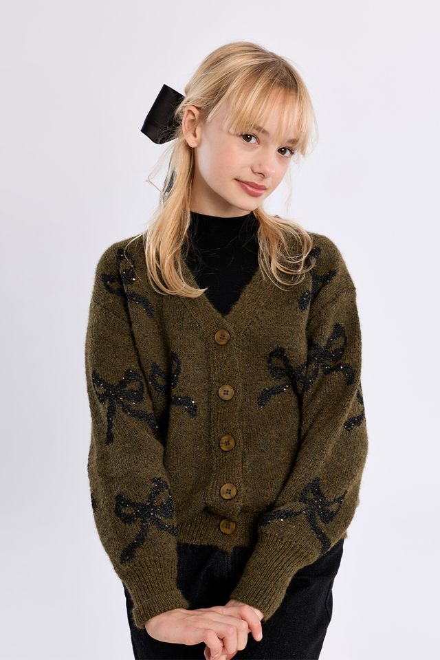 GIRLS KNITTED CARDIGAN