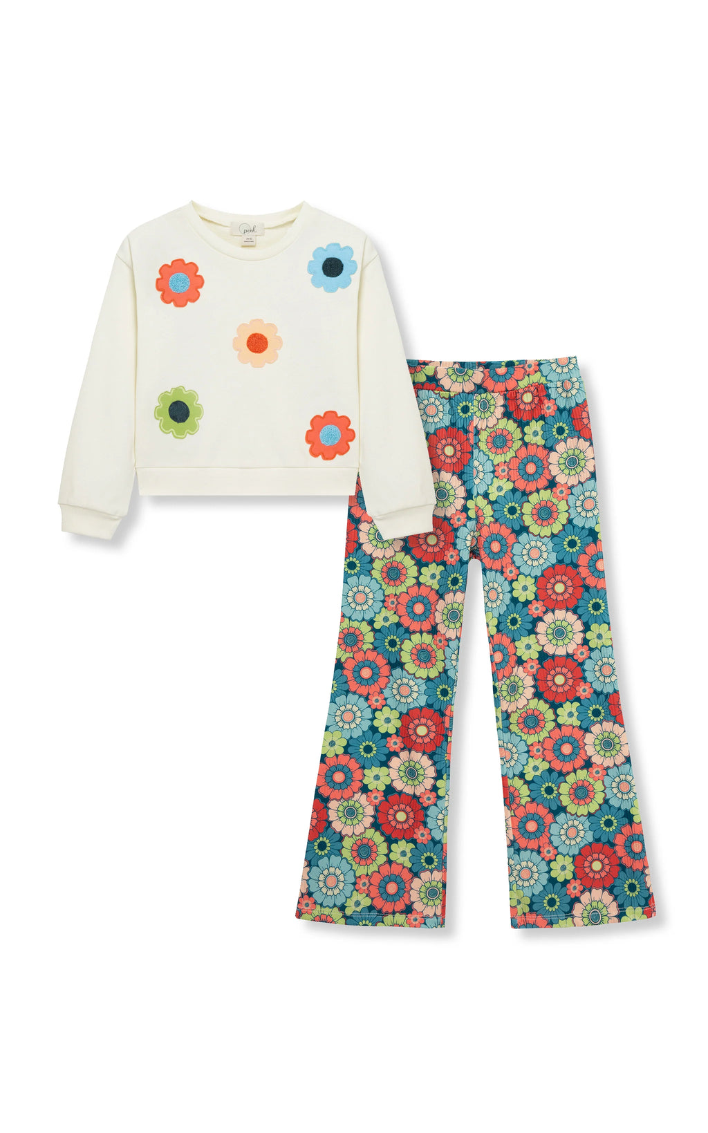 Flower Pullover Pant Set