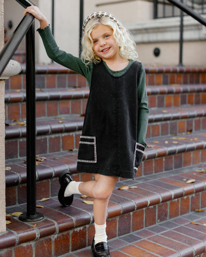 RIBBED LONG SLEEVE || GREEN
