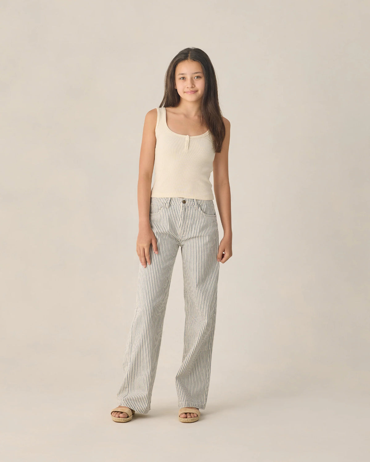 Teen Ribbed Tank Natural