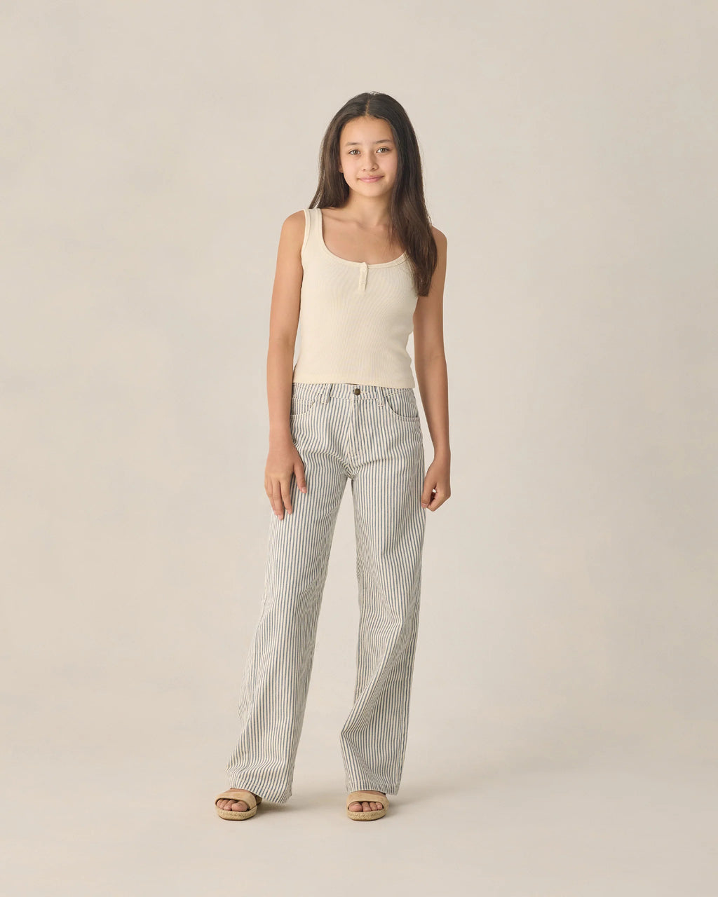 Teen Ribbed Tank Natural