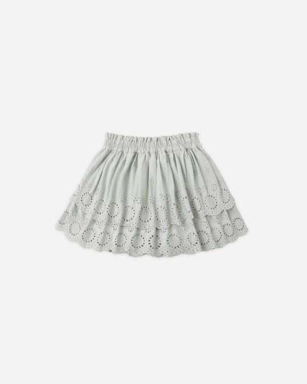 Rose Mini Skirt Seafoam