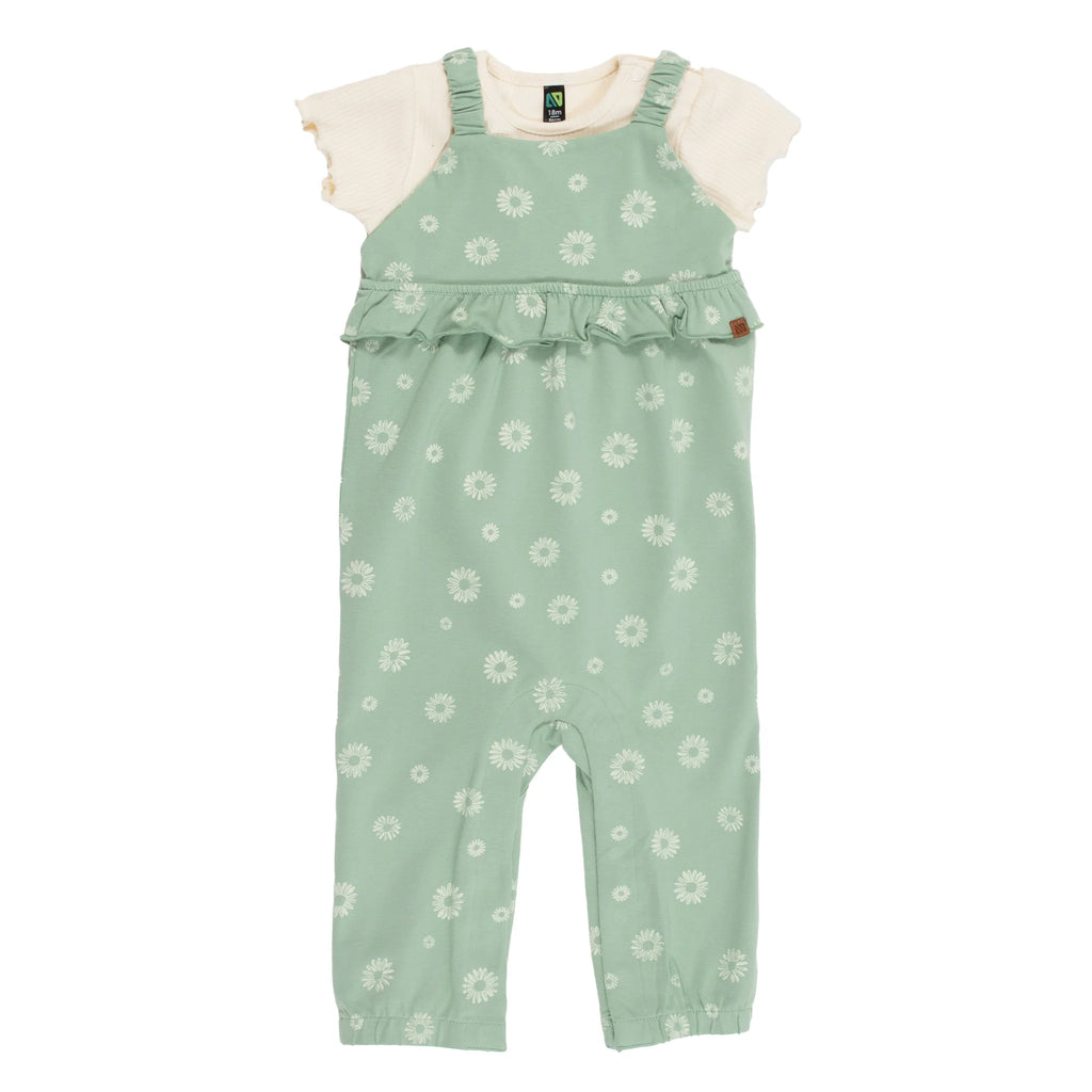 Baby Girl Green Two-Piece T-Shirt Set