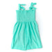 Mint Terry Girls Smocked Tank Dress