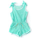 Mint Terry Girls Active Romper