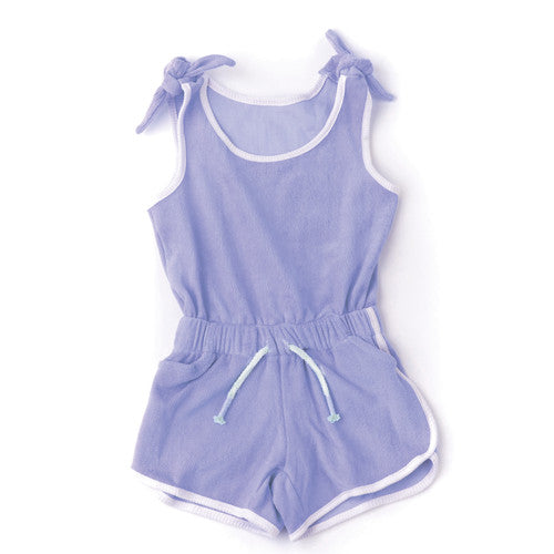 Purple Terry Girls Active Romper
