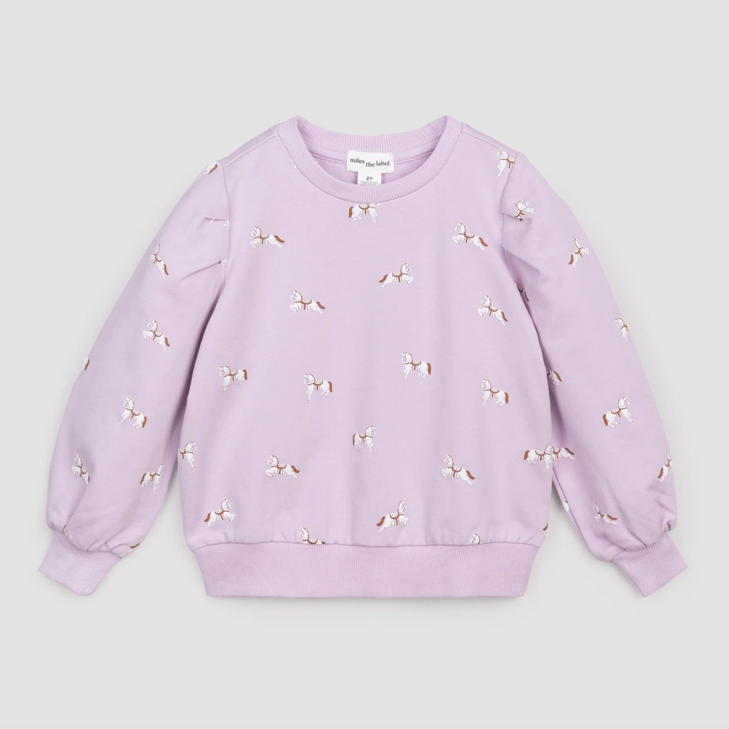 Filly Print on Orchid Sweatshirt