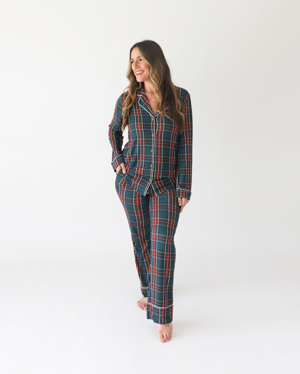 Tartan Plaid - Women's Long Sleeve & Relaxed Long Pajama Pants