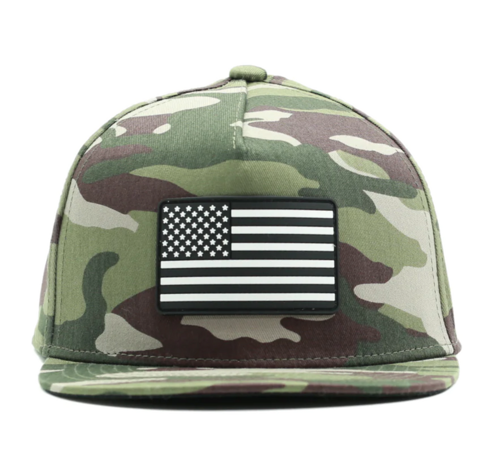 Camo American Flag Trucker Hat