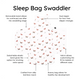 Sleep Bag Swaddler in Butterfly XS