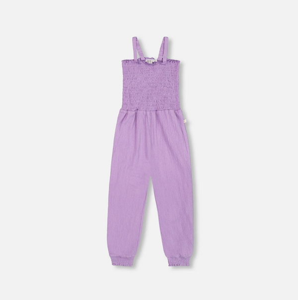 Sleeveless Crinkle Jumpsuit Lavender