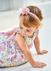 Baby floral dress with tulle sash