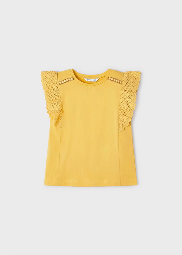 Girls crochet t-shirt Better Cotton - Honey