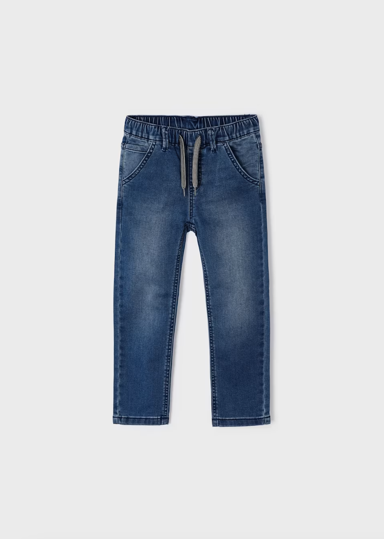 Boys blue jean joggers on sale