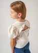 Girls puff sleeve t-shirt Better Cotton - natural