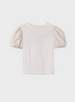 Girls puff sleeve t-shirt Better Cotton - natural