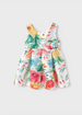 Baby Printed Mikado Dress - turq