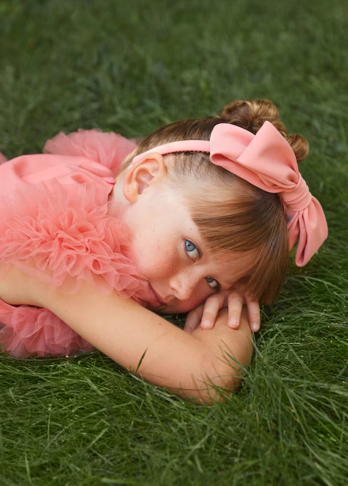 Girl Tulle Dress - Salmon
