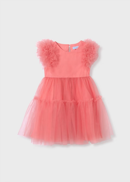 Girl Tulle Dress - Salmon