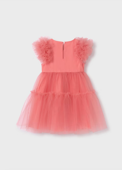 Girl Tulle Dress - Salmon