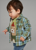 Lined overshirt for baby - Forest