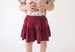 Burgundy Rose - Tiered Ruffle Skirt