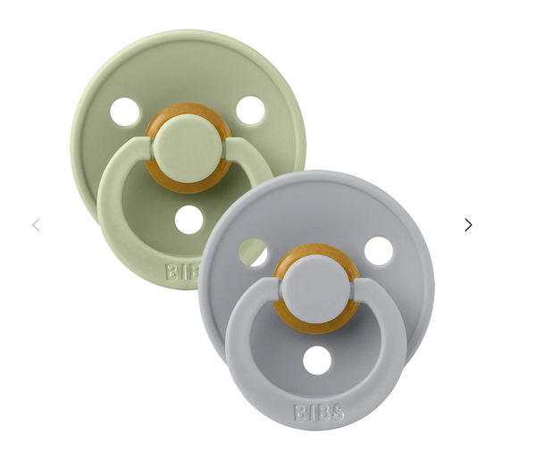 BIBS Colour 2 PACK Sage/Cloud Round