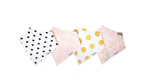 Blush Baby Bandana Bib Set (4-pack)