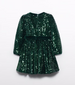 Girls sequin velvet dress