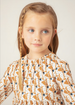 Girl Puppy Print Flowy Dress