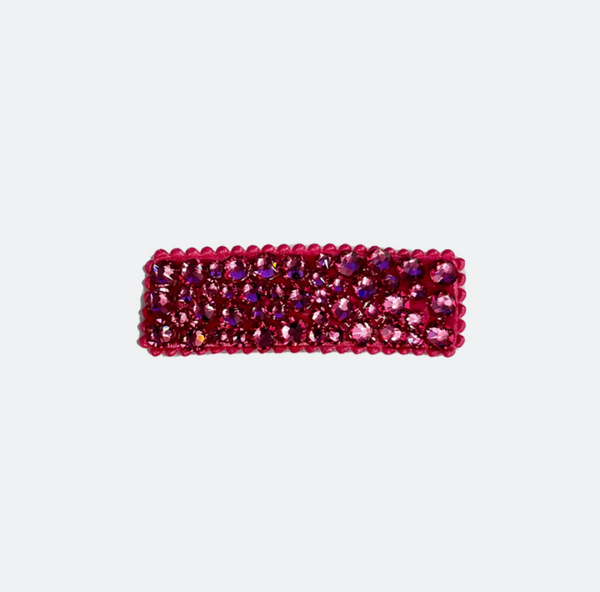 Bari Lynn Crystal Snap Clip - Pink