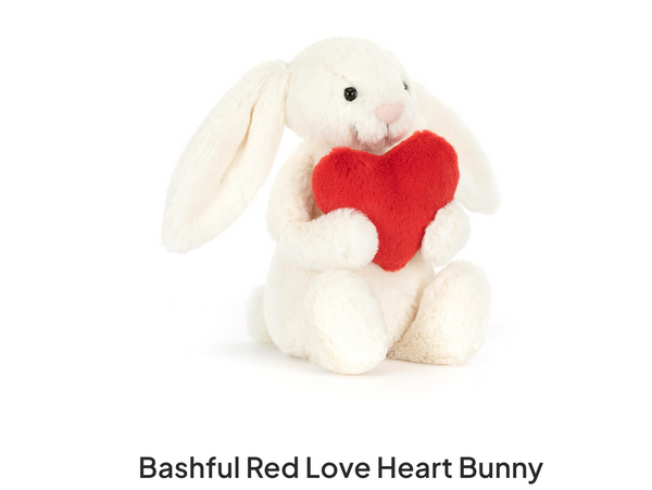 Bashful Red Love Heart Bunny Little