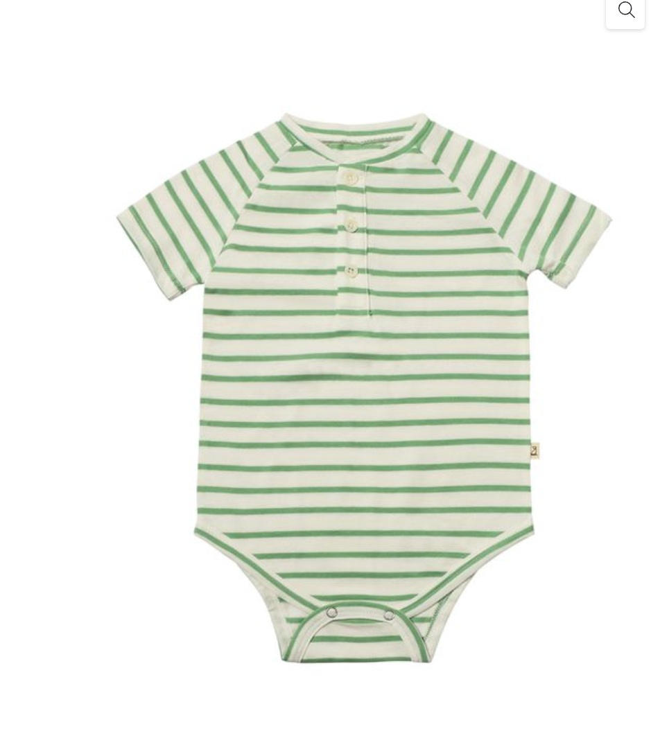 RAGLAN Onesie - Green/White Stripe (HB1405e)