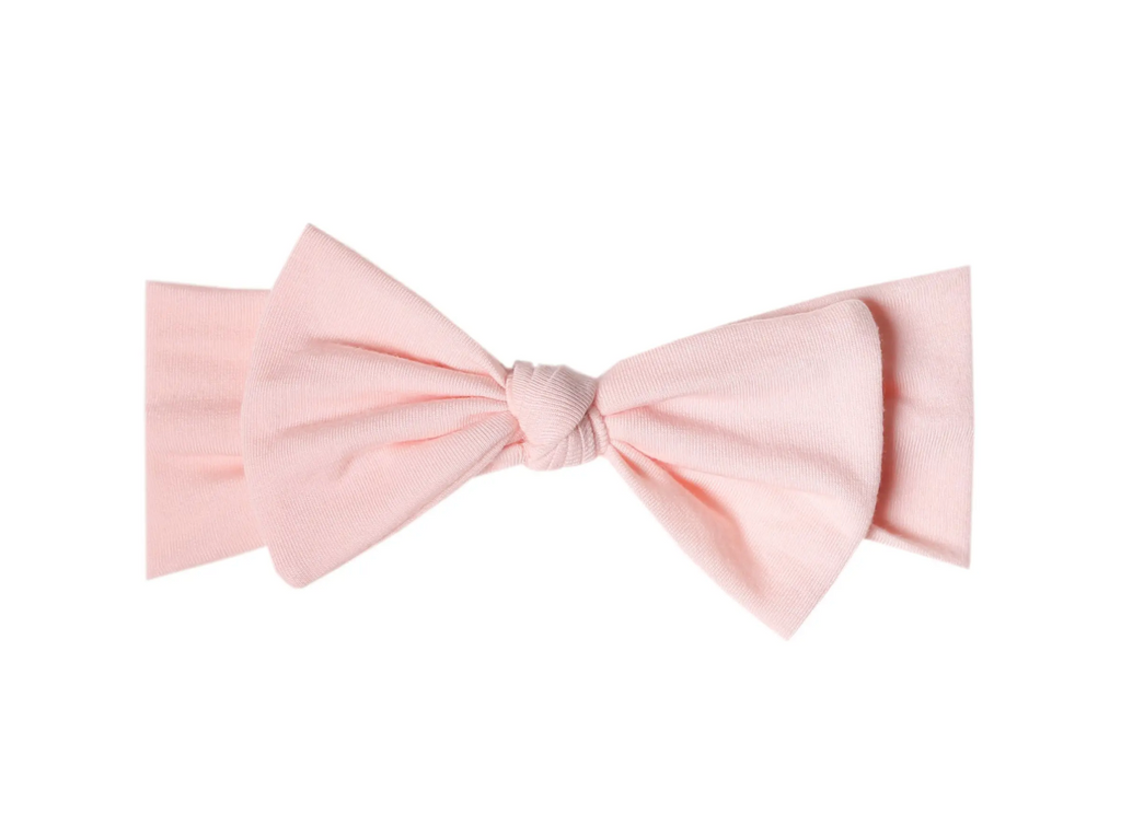 Blush Knit Headband Bow