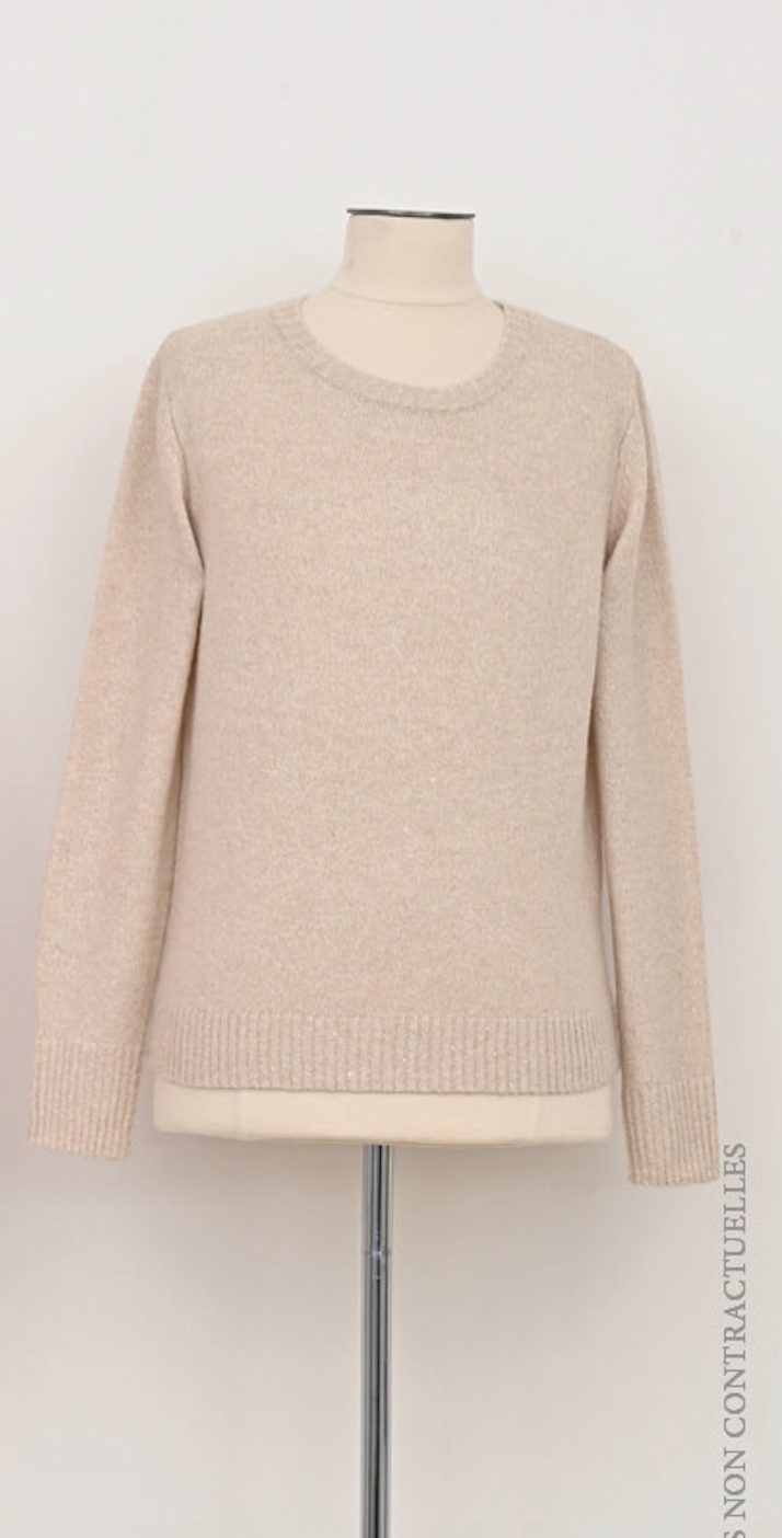 GIRLS KNITTED SWEATER - Beige