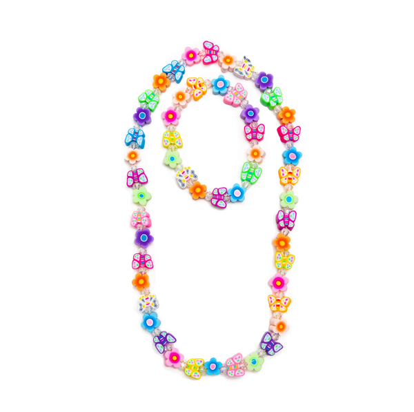Flutter Flowers Necklace & Bracelet Set