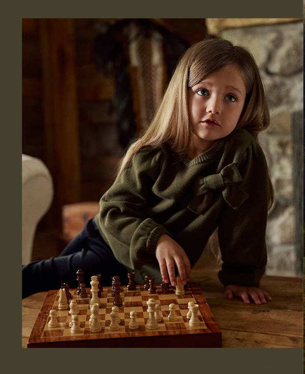 Winter Moss Bow Sweater