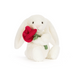 Cream Bunny with Rose