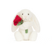 Cream Bunny with Rose
