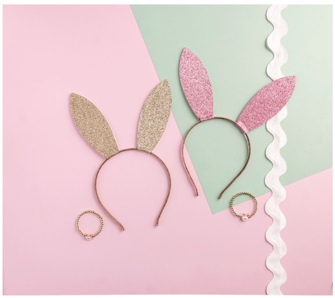 Glitter Bunny Headband & Bracelet Set