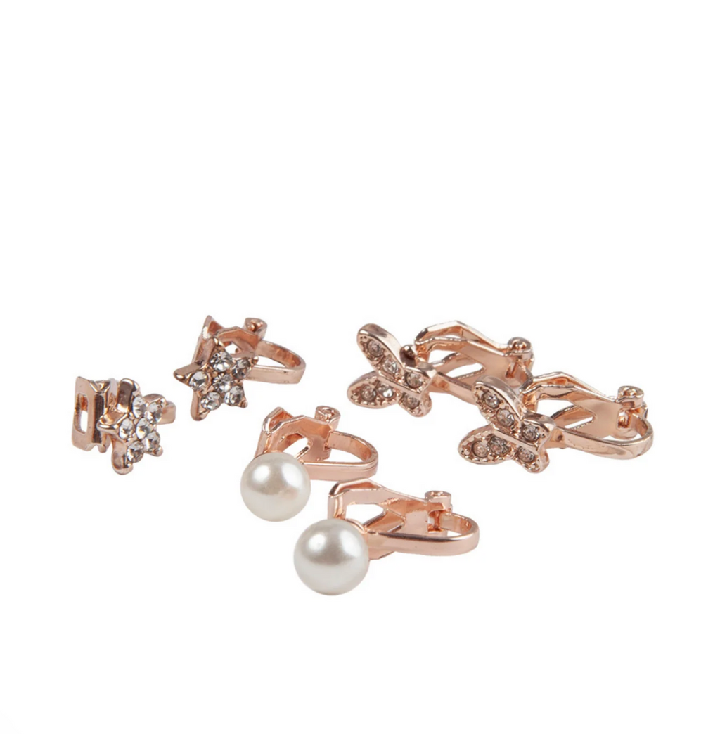 Boutique Dazzle Clip On Earrings