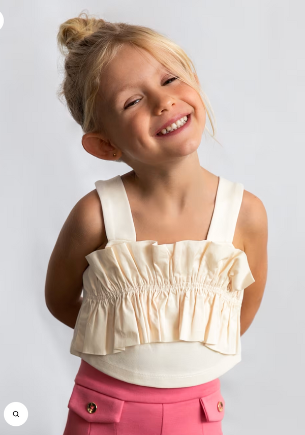 Ruffle top - neutral