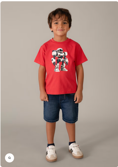 Boy Robot Graphic T-shirt