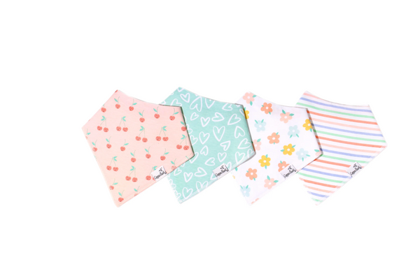 Cheery Bandana Bib Set (4-Pack)