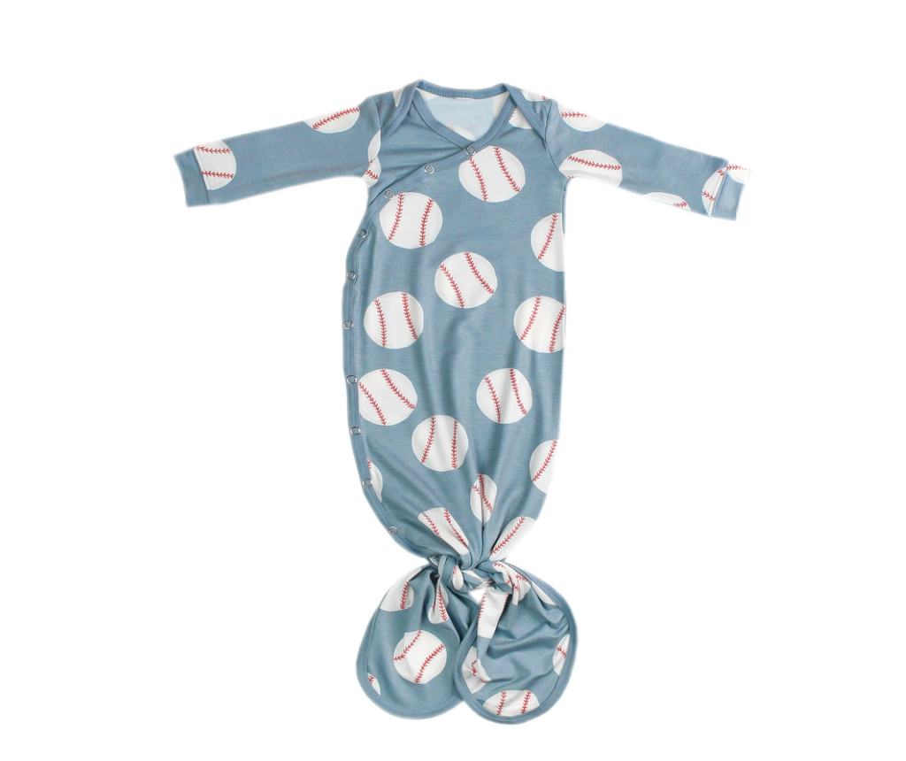 Slugger Newborn Knotted Gown
