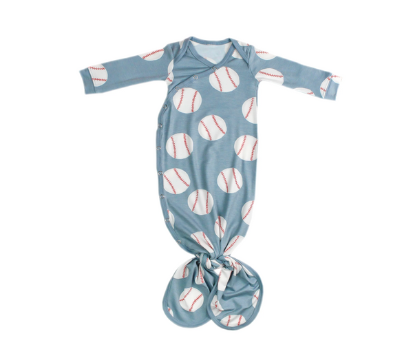Slugger Newborn Knotted Gown