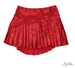 Mini Pleated Skort in Red Shimmer