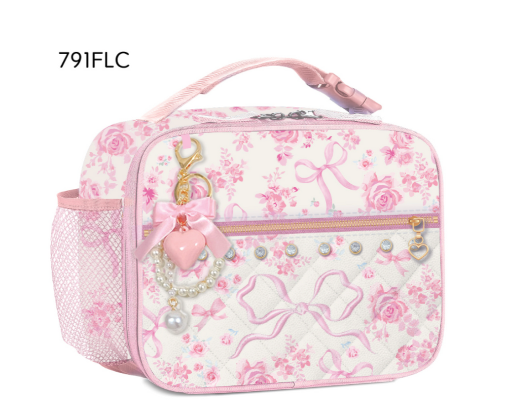 Insulated Lunch Bag, Floral Pink